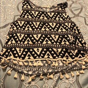 Francesca’s Tassel Crop Top